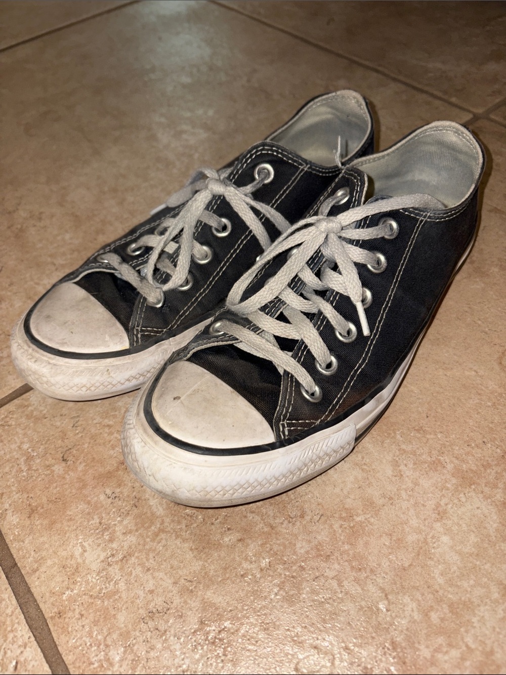 Converse Black and White Low-Top Canvas Sneakers - Picture 1 of 4